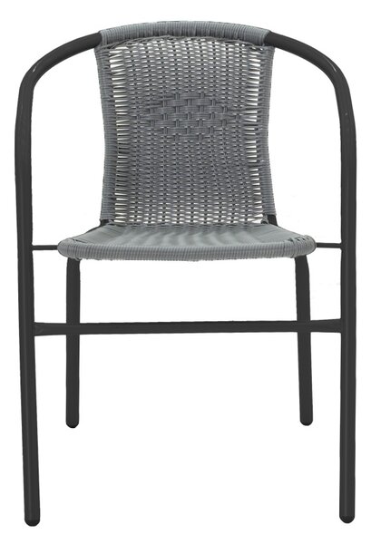 Fotoliu de Gradina Model Obbi, Gri/Negru, 54x56x73 cm