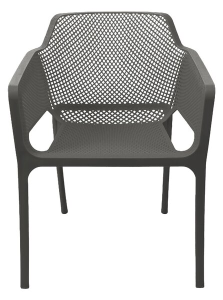 Fotoliu de Gradina Model Oviez, Antracit, 59x58x79 cm