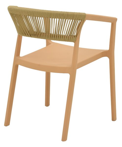 Fotoliu de grădină Model Sillia, Cappuccino/Bej, 55x52x74.5 cm
