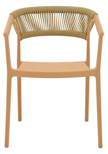 Fotoliu de grădină Model Sillia, Cappuccino/Bej, 55x52x74.5 cm