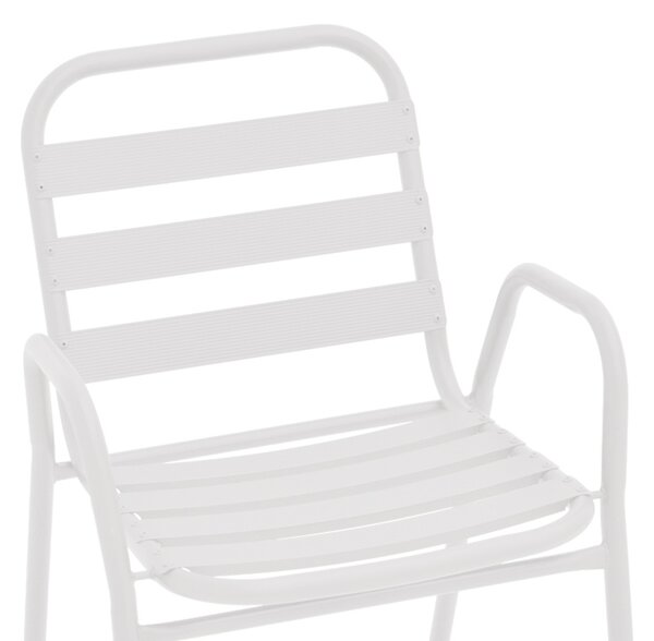 Fotoliu de Gradina Model Sussie, Alb, 45x62x76 cm
