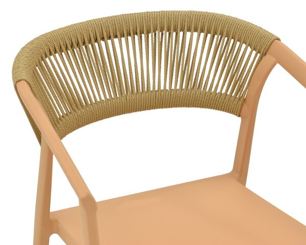 Fotoliu de grădină Model Sillia, Cappuccino/Bej, 55x52x74.5 cm