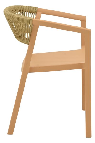 Fotoliu de grădină Model Sillia, Cappuccino/Bej, 55x52x74.5 cm