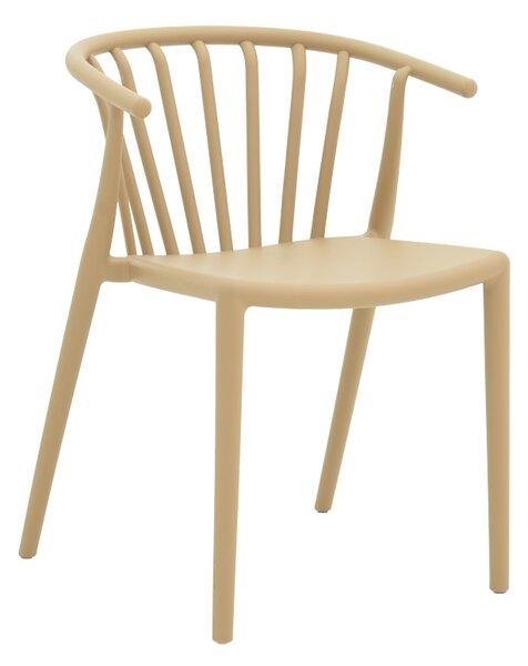 Scaun de Gradina Model Zelma, Cappuccino, 55x53x73 cm