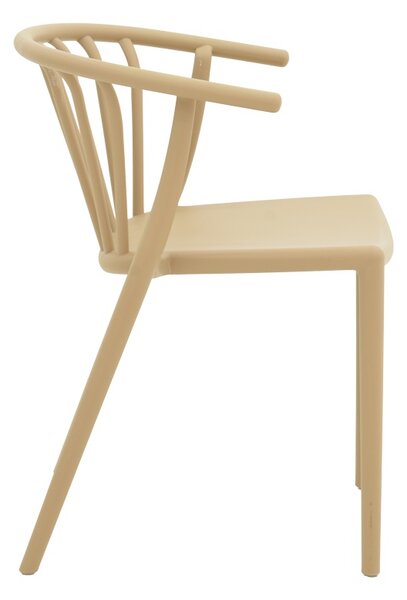 Scaun de Gradina Model Zelma, Cappuccino, 55x53x73 cm