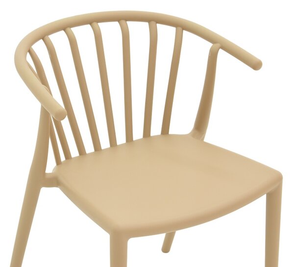 Scaun de Gradina Model Zelma, Cappuccino, 55x53x73 cm