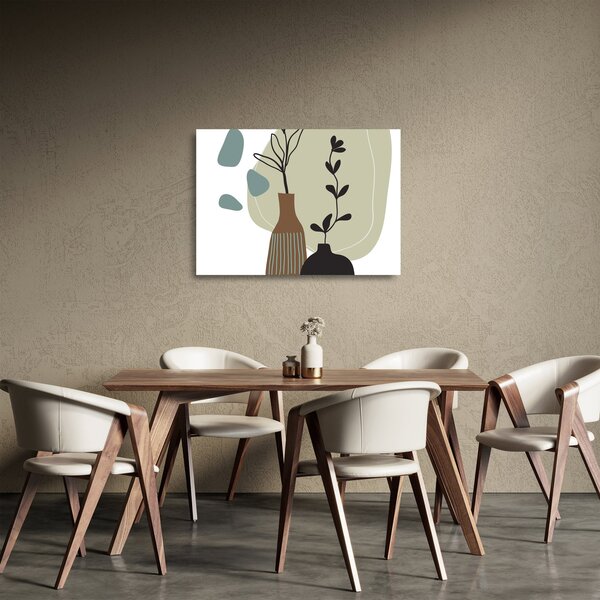 Tablou pe sticlă - Flori într-o vază N⁰2 (70x50 cm)