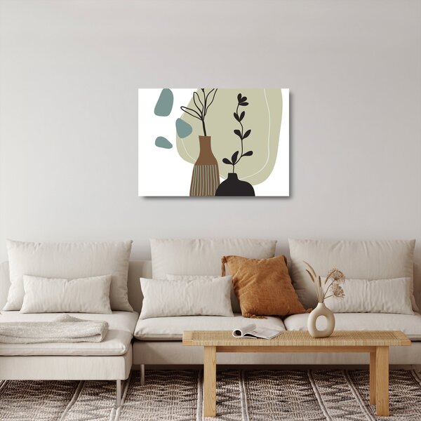 Tablou pe sticlă - Flori într-o vază N⁰2 (70x50 cm)