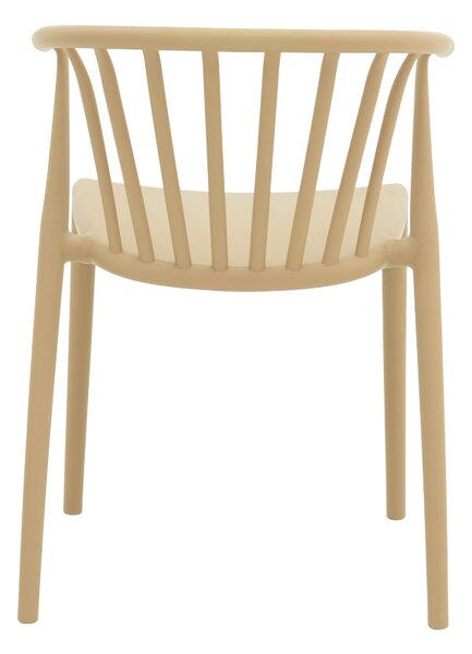 Scaun de Gradina Model Zelma, Cappuccino, 55x53x73 cm