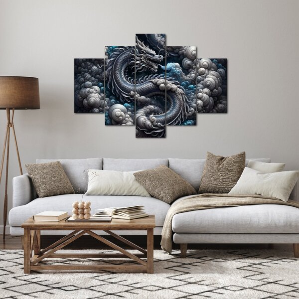 Tablou – Dragon în fum (150x105 cm)