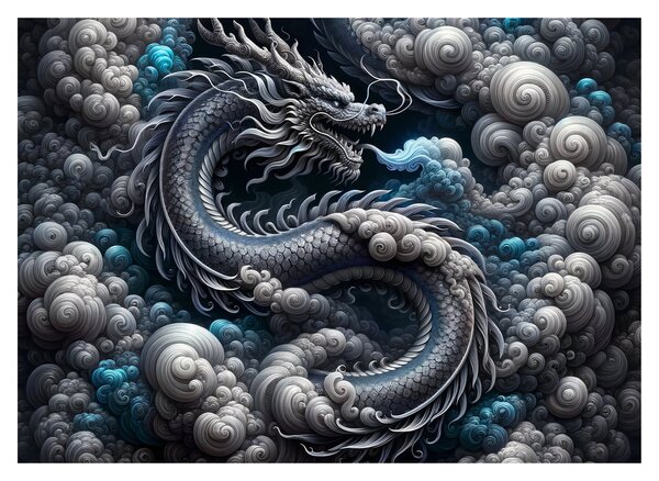 Tablou – Dragon în fum (70x50 cm)