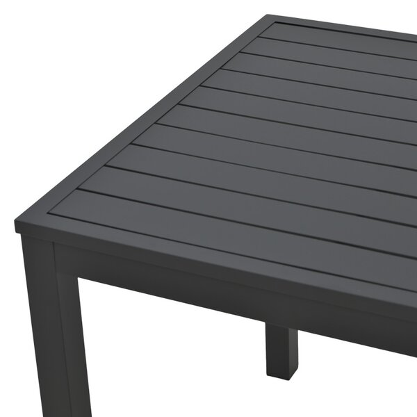 Masă de exterior din aluminiu Model Kliton, Negru, 45x45x41 cm