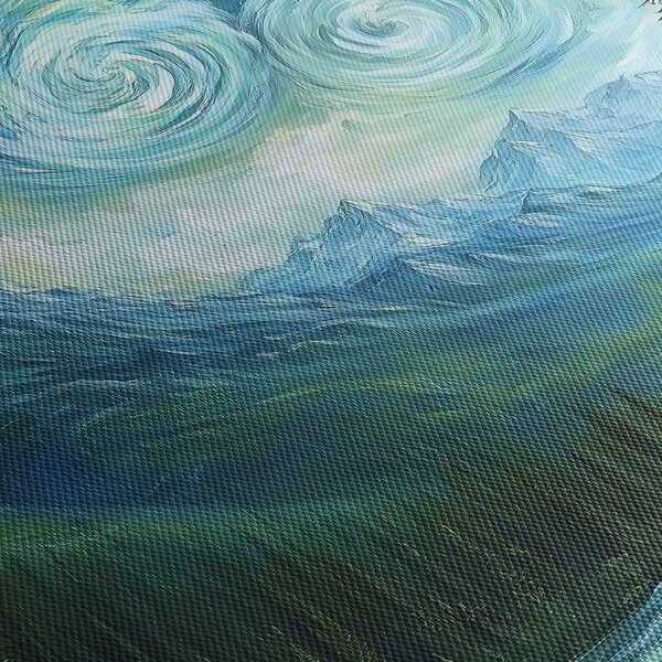 Tablou - Peisaj cu o adiere din Van Gogh (120x50 cm)
