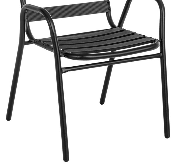 Masa dining Vergo-Sussie, Pako World, Metal , Negru, 60x60x70 cm