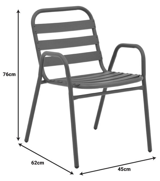 Set masă și scaune de exterior, 3 Piese, Model Watson-Sussie, Maro, 60x60x70 cm