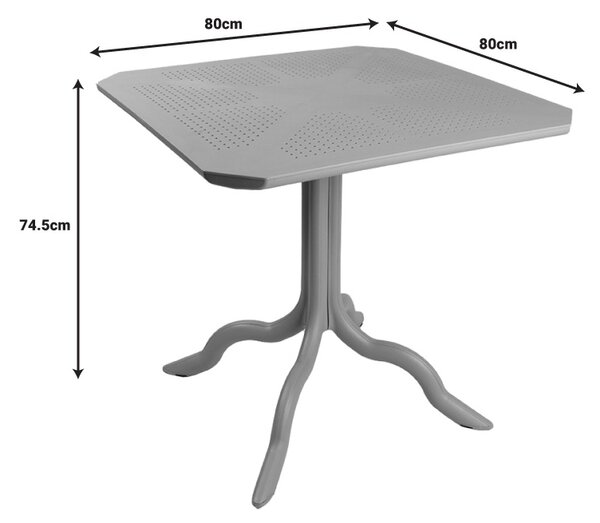 Masa de Gradina Model Icon, Alb, 80x80x74.5 cm