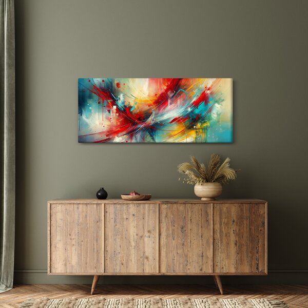 Tablou – Abstracție cu roșu (120x50 cm)
