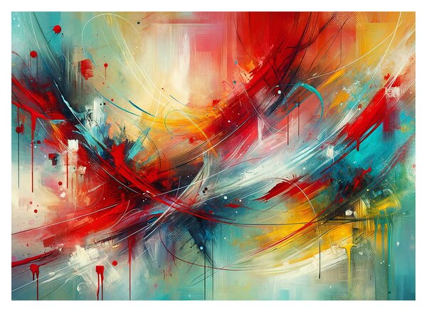 Tablou – Abstracție cu roșu (70x50 cm)