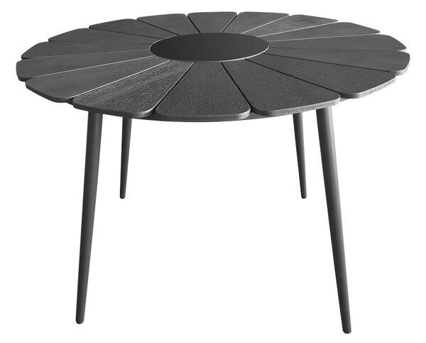 Set masa si scaune Pinap-Dashiell, Pako World, 5 piese, Negru, 110x110x74 cm