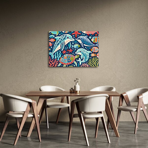Tablou – Animale acvatice desenate (70x50 cm)
