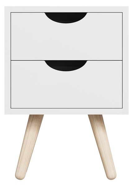 Noptiera Selma, Pako World, Alb, 29x29x45 cm