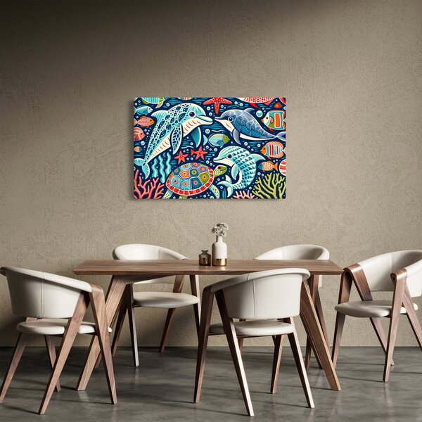 Tablou – Animale acvatice desenate (90x60 cm)