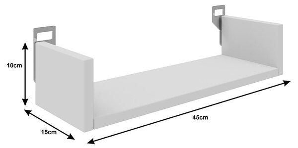 Raft de perete Derva, Pako World, Gri ciment, 45x15x10 cm