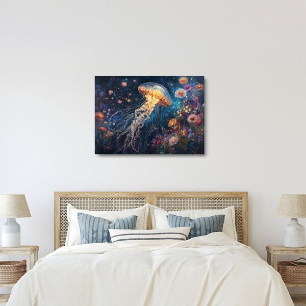 Tablou pe sticlă - Meduză magică (70x50 cm)