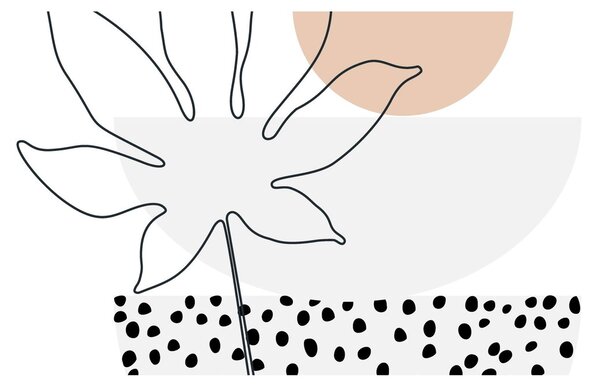 Tablou - Linie de artă flori N⁰3 (120x50 cm)