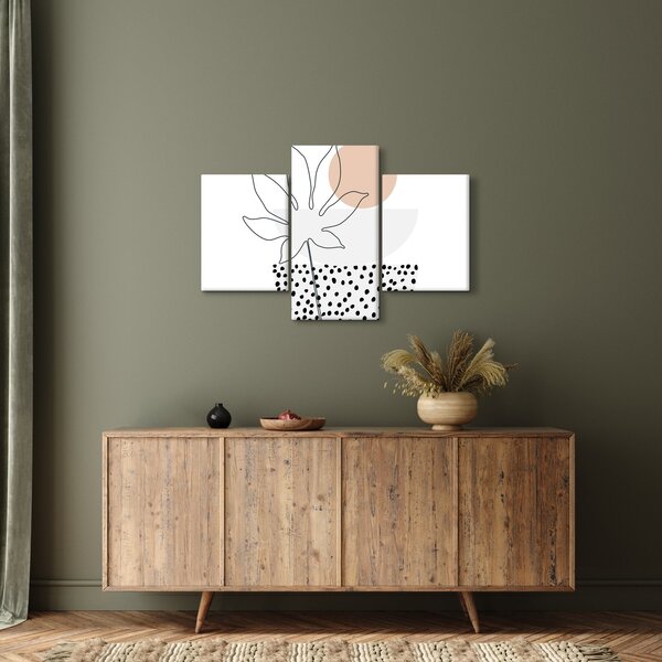Tablou - Linie de artă flori N⁰3 (90x60 cm)