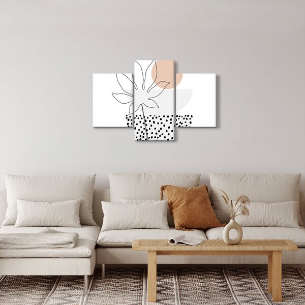 Tablou - Linie de artă flori N⁰3 (90x60 cm)