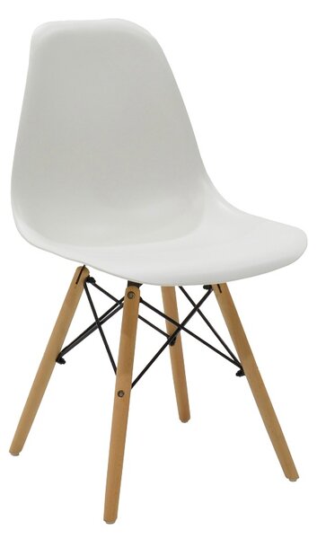 Set dining Balou I, Pako World, 5 piese, Aspect marmura, Alb, 120x75 cm