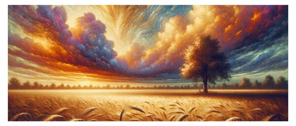 Tablou – Arbore pe câmp (120x50 cm)