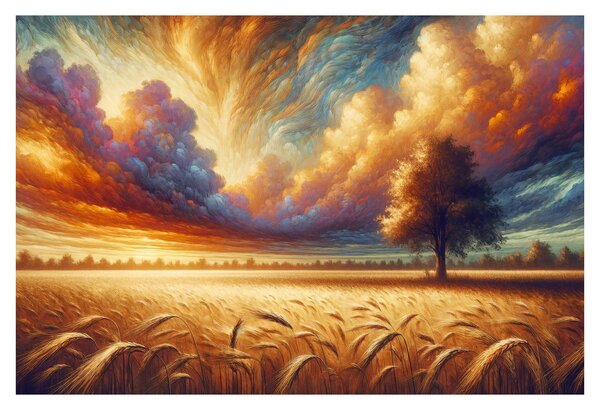 Tablou – Arbore pe câmp (90x60 cm)