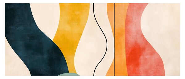 Tablou - Ilustrație colorată minimalistă II. (120x50 cm)