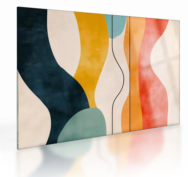 Tablou pe sticlă - Ilustrație colorată minimalistă II. (70x50 cm)