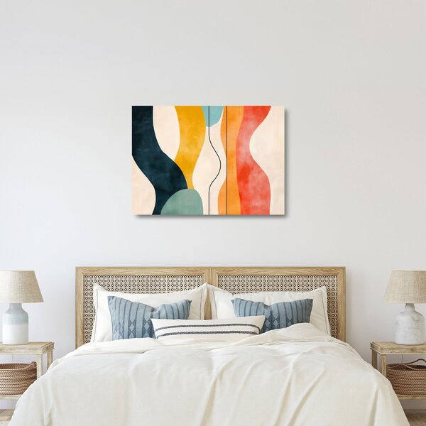 Tablou pe sticlă - Ilustrație colorată minimalistă II. (70x50 cm)