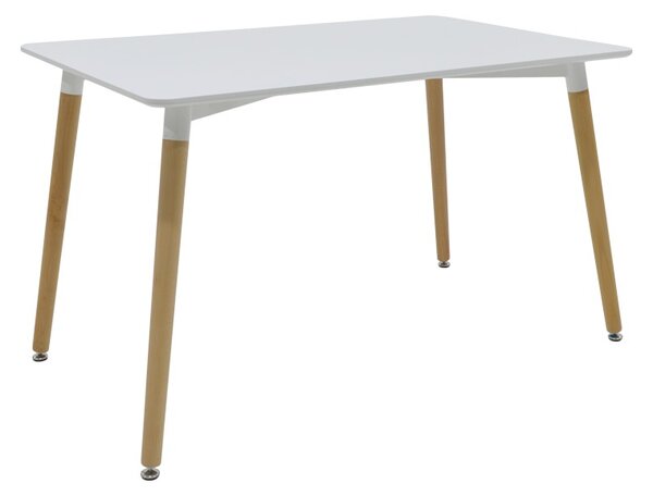 Set masa si scaune dining, 5 buc, Julita Natali, Gri, 120x80x76 cm