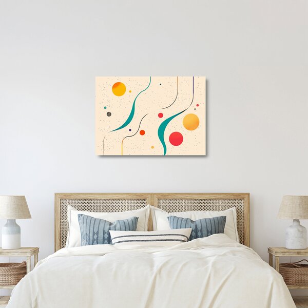 Tablou pe sticlă - Ilustrație colorată minimalistă (70x50 cm)