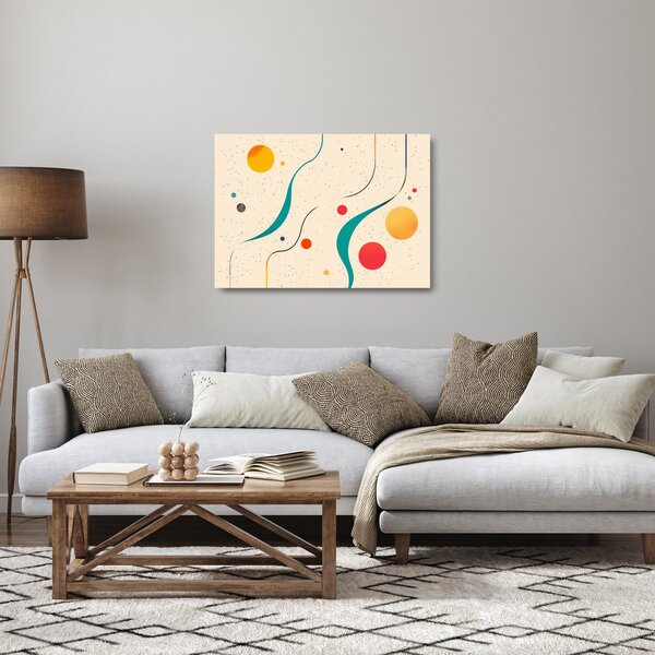 Tablou pe sticlă - Ilustrație colorată minimalistă (70x50 cm)