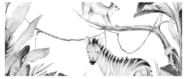 Tablou - Acuarelă Jungla (120x50 cm)