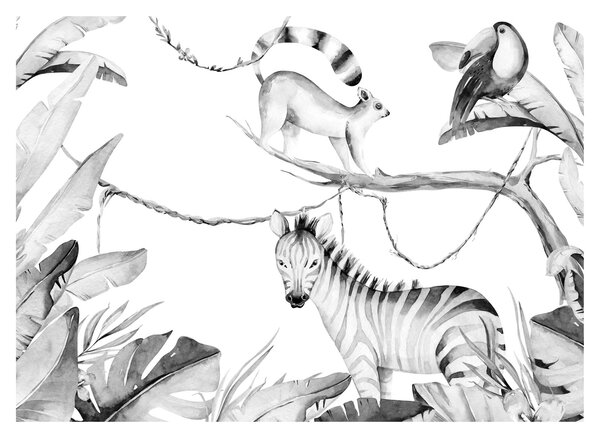 Tablou - Acuarelă Jungla (70x50 cm)