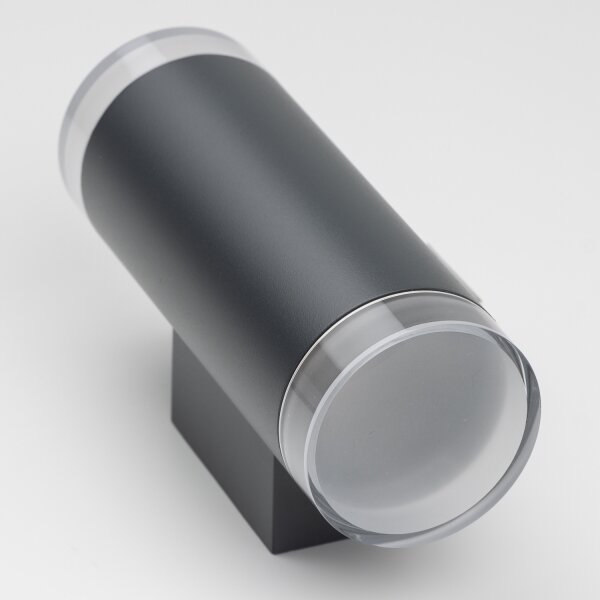 Brilagi - Aplica de perete LED RGBW pentru exterior MATERA, 2x GU10, 4,8W, 230V, antracit, IP54