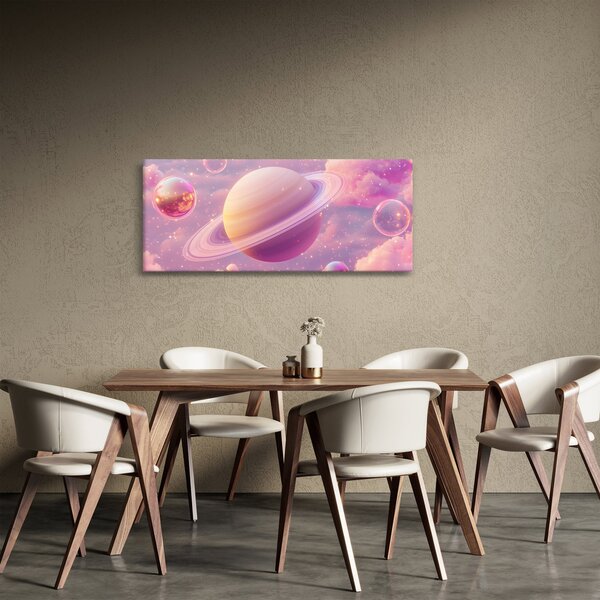 Tablou - Planetă roz (120x50 cm)
