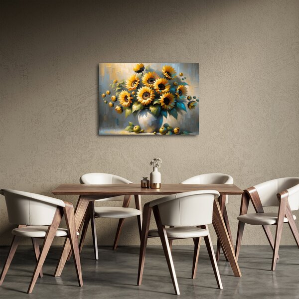 Tablou – Vază cu floarea-soarelui (70x50 cm)