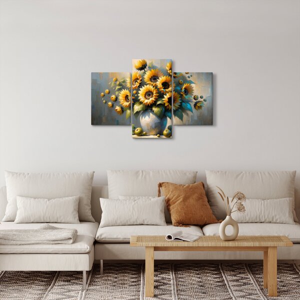 Tablou – Vază cu floarea-soarelui (90x60 cm)