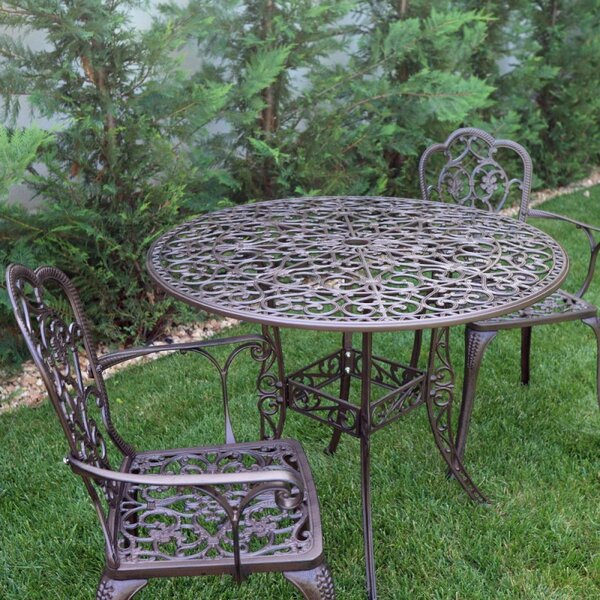 Set mobilier grădină din aluminiu cu 2 scaune Meda, maro