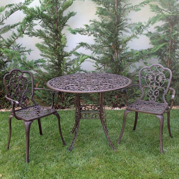 Set mobilier grădină din aluminiu cu 2 scaune Meda, maro