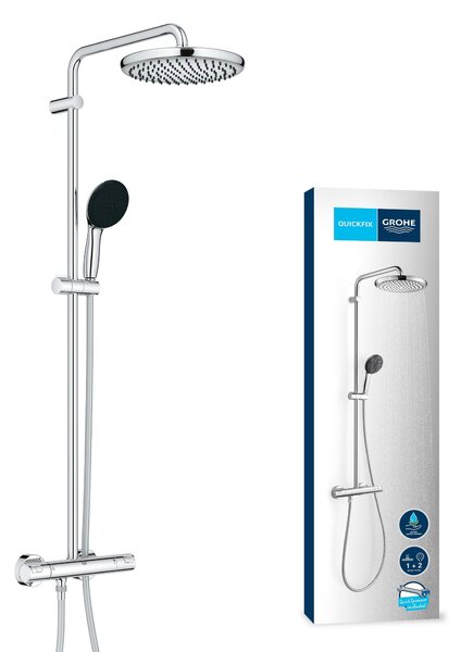 Grohe Vitalio Start System set de duș perete cu termostat cu duș de ploaie crom 26677001