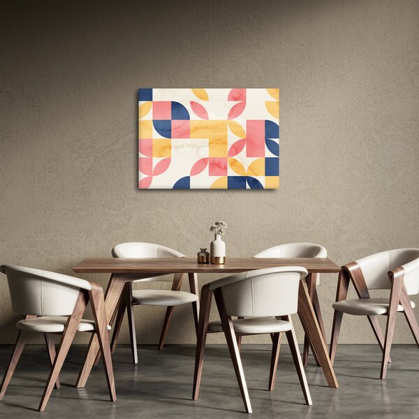 Tablou - Abstracție cu modele retro (70x50 cm)